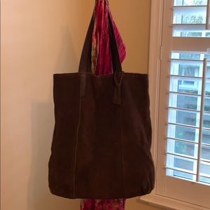 Genuine Suede Brown Merona Tote